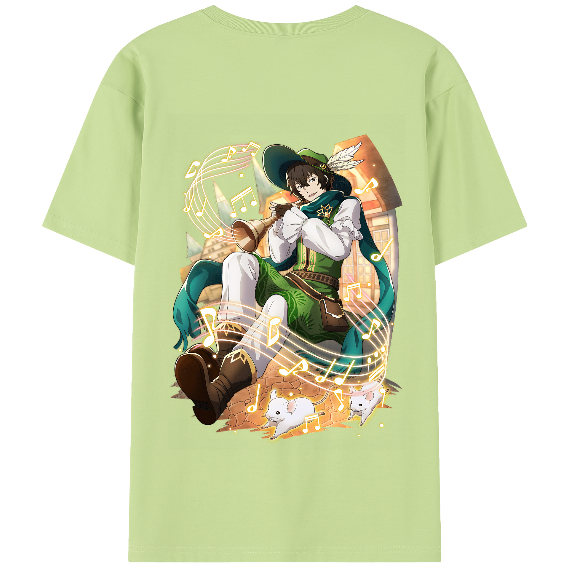 （画像用） 文豪ストレイドッグス Bungo Stray Dogs 綿100％半袖Tシャツ（背面プリント）